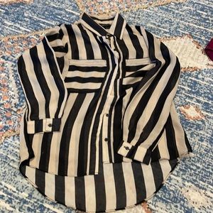 Lime blue sheer blouse